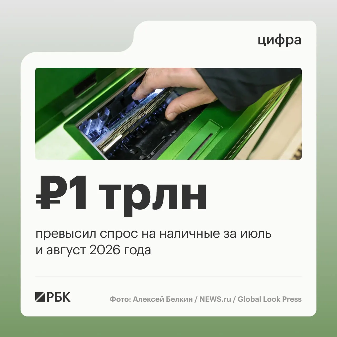 В августе наличные в обращении выросли на 443 млрд рублей. С начала года общий рост составил около 2,5 трлн рублей; пик спроса на наличность зафиксирован в апреле.