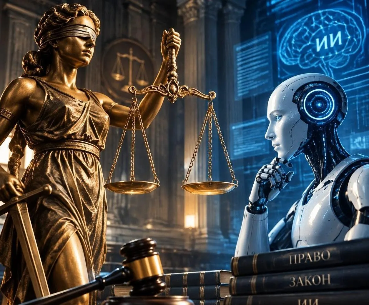 Через год в судах начнут применяться системы искусственного интеллекта, что поднимает вопросы о роли человека и технологиях в правосудии.
